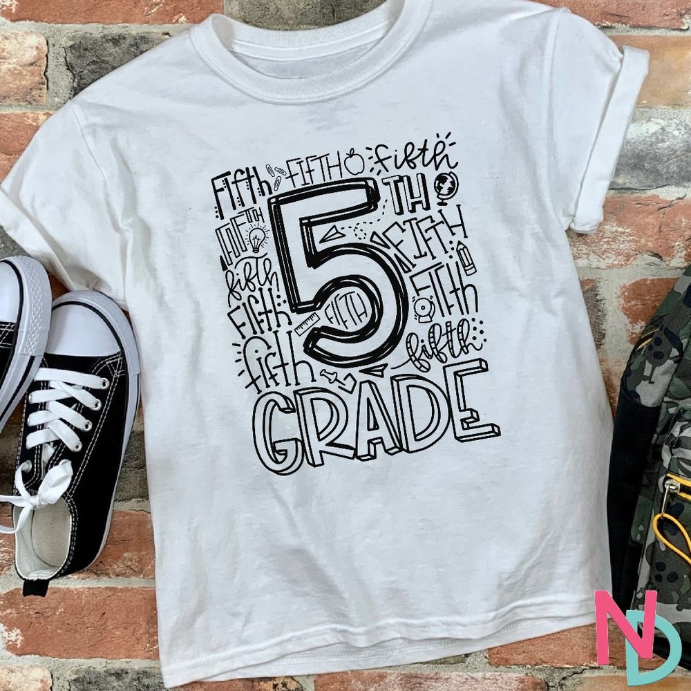 5th Grade Word Art T-Shirt
